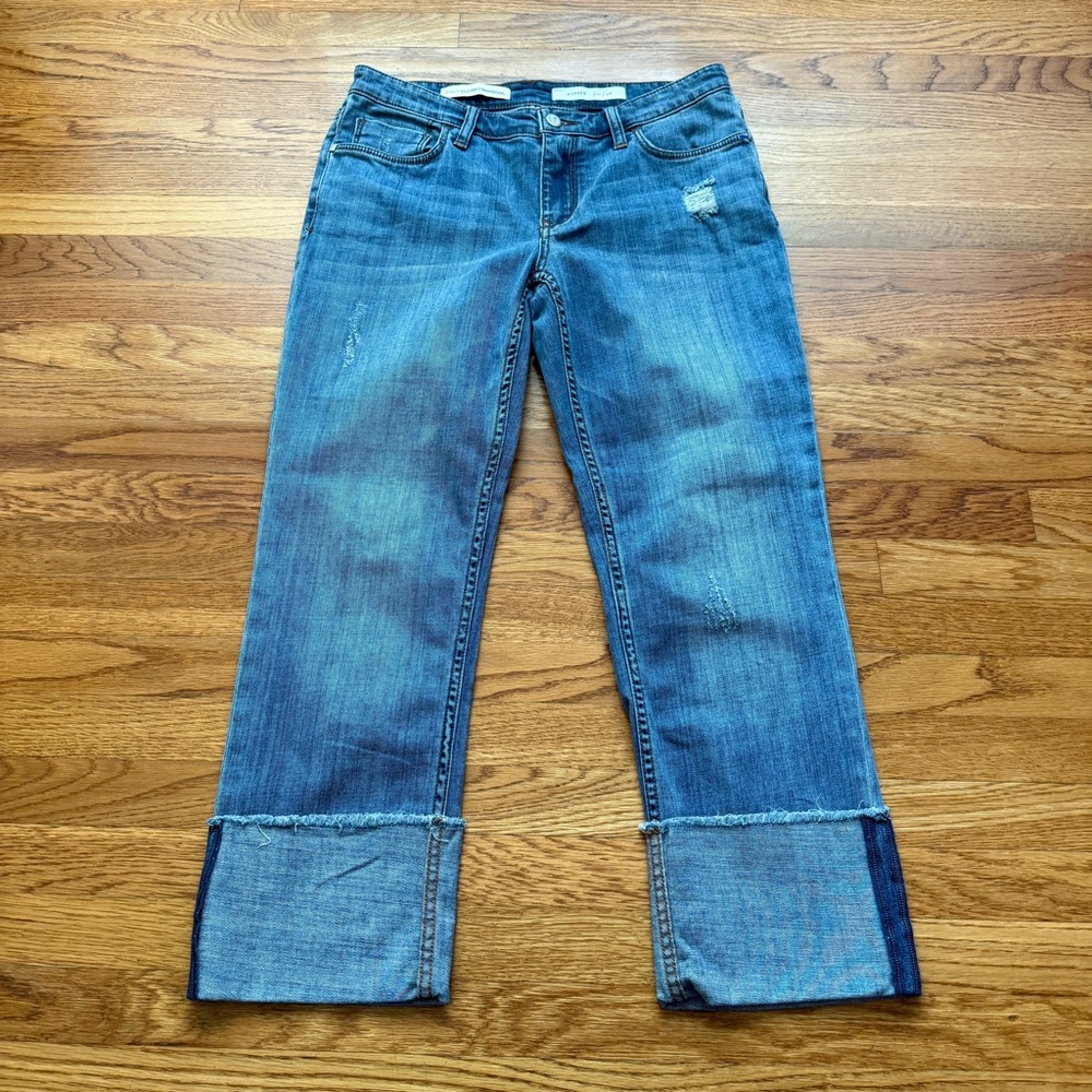 Anthropologie Pilcro hyphen cuffed crop denim jeans 28 - Picture 2 of 10